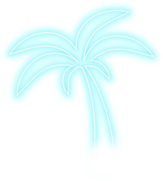 Neon palm tree